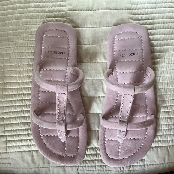 Free People Hadden Suede Slide Sandal Thistle Pink SZ 10 - Picture 9 of 13